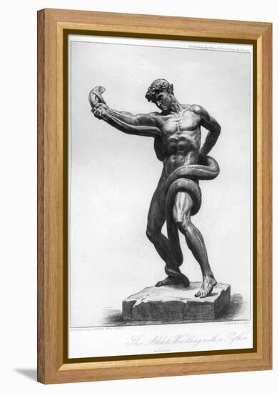 The Athlete Wrestling with a Python, C1880-1882-A Gilbert-Framed Premier Image Canvas