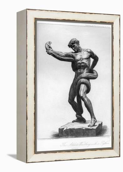 The Athlete Wrestling with a Python, C1880-1882-A Gilbert-Framed Premier Image Canvas