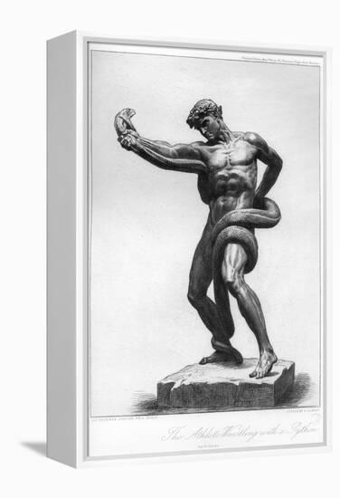 The Athlete Wrestling with a Python, C1880-1882-A Gilbert-Framed Premier Image Canvas