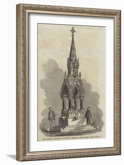 The Athole Memorial Fountain, Dunkeld, Perthshire-null-Framed Giclee Print