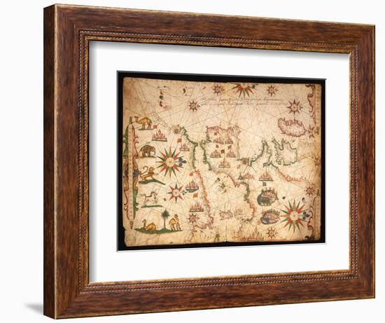 The Atlantic Coasts of Europe and the Western Mediterranean, from a Nautical Atlas, 1651-Pietro Giovanni Prunes-Framed Premium Giclee Print