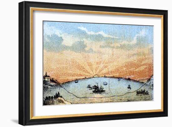 The Atlantic Telegraph, C1878-null-Framed Giclee Print