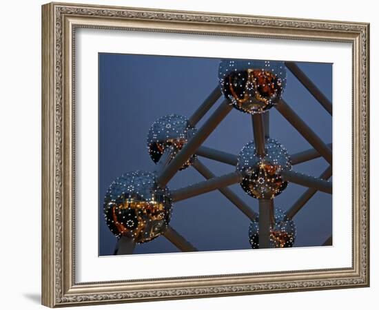 The Atomium Monument in Brussels, Built for Expo '58, the 1958 Brussels World's Fair, Belgium-David Bank-Framed Photographic Print