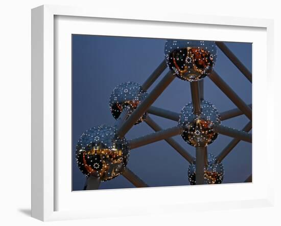 The Atomium Monument in Brussels, Built for Expo '58, the 1958 Brussels World's Fair, Belgium-David Bank-Framed Photographic Print