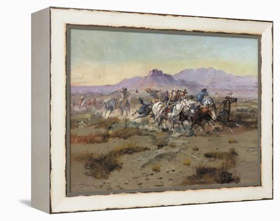 The Attack, 1900-Charles Marion Russell-Framed Premier Image Canvas