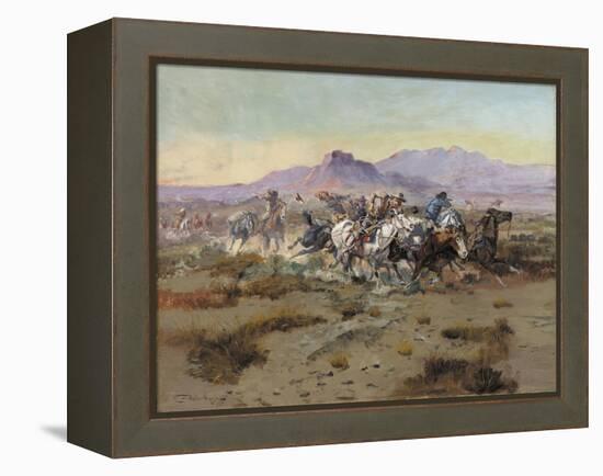 The Attack, 1900-Charles Marion Russell-Framed Premier Image Canvas