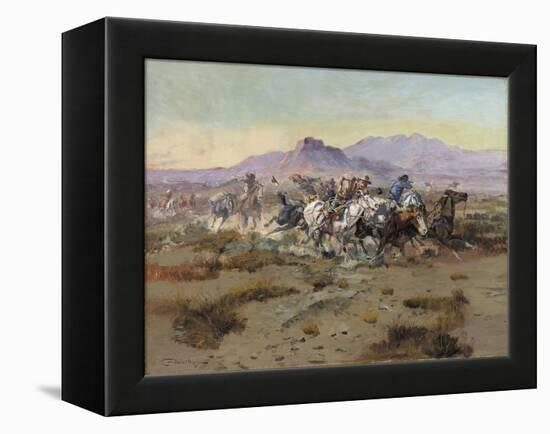 The Attack, 1900-Charles Marion Russell-Framed Premier Image Canvas