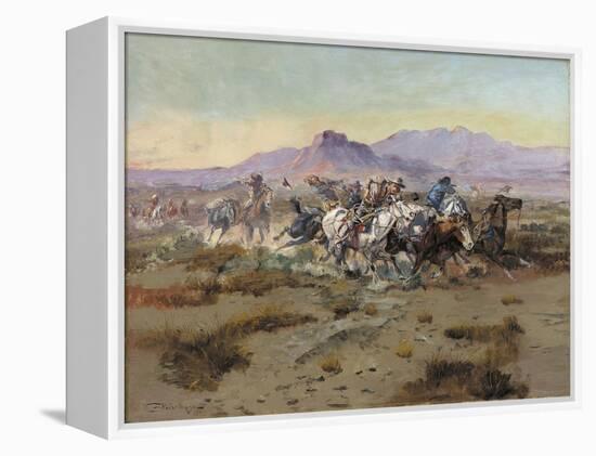 The Attack, 1900-Charles Marion Russell-Framed Premier Image Canvas