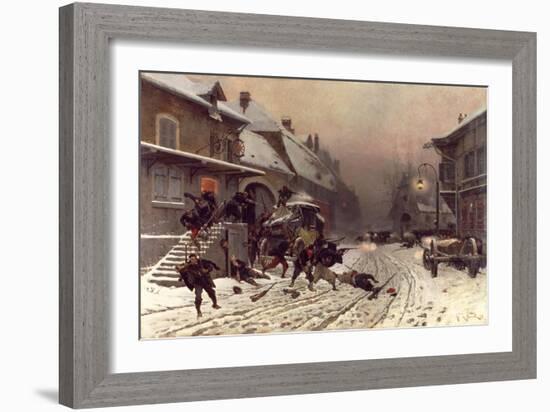 The Attack at Dawn, 1877-Alphonse Marie de Neuville-Framed Giclee Print