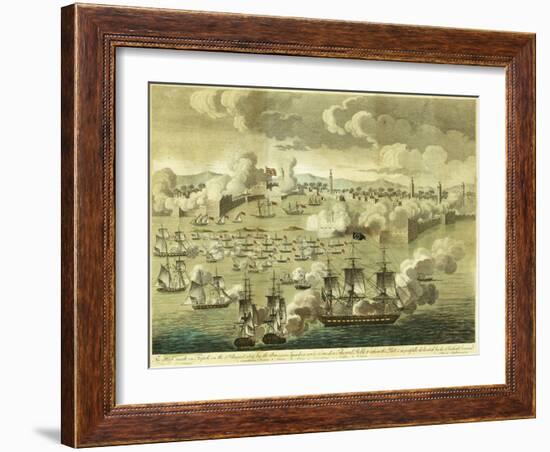 The Attack Made on Tripoli on the 3rd of August 1804, by the Commodore Edward Preble, 1805-John Bachman-Framed Giclee Print