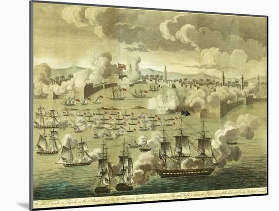 The Attack Made on Tripoli on the 3rd of August 1804, by the Commodore Edward Preble, 1805-John Bachman-Mounted Giclee Print