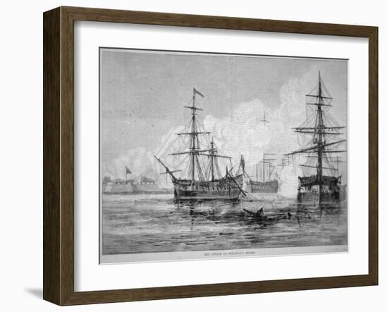 The Attack on Sullivan's Island, June 28th 1776-American School-Framed Giclee Print