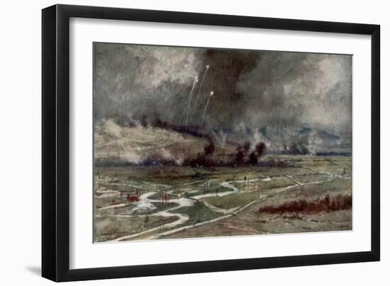 The Attack on the German Positions North of the Aisne, 16th April 1917-Francois Flameng-Framed Giclee Print