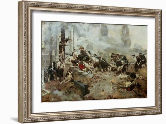 The Attack Upon the Chew House-Howard Pyle-Framed Giclee Print