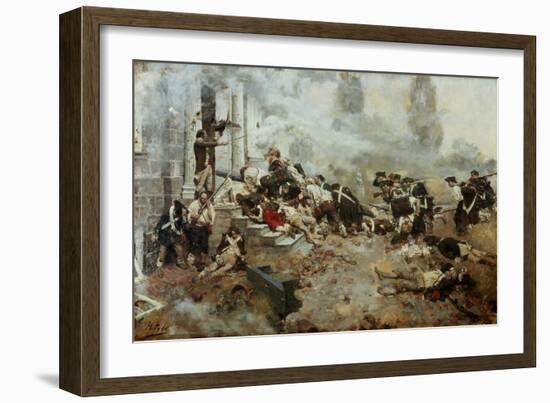 The Attack Upon the Chew House-Howard Pyle-Framed Giclee Print