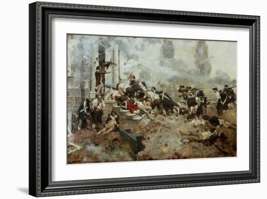 The Attack Upon the Chew House-Howard Pyle-Framed Giclee Print