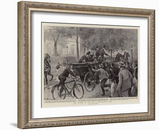 The Attempt on the Life of the Shah in Paris-Paul Destez-Framed Giclee Print