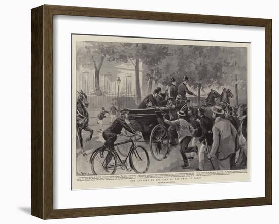 The Attempt on the Life of the Shah in Paris-Paul Destez-Framed Giclee Print