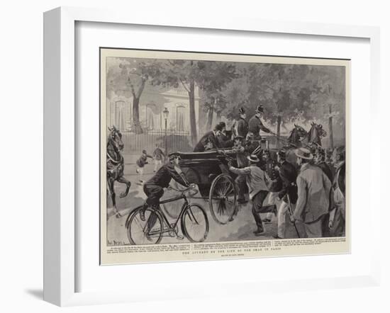 The Attempt on the Life of the Shah in Paris-Paul Destez-Framed Giclee Print