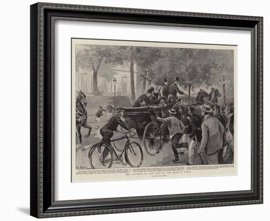 The Attempt on the Life of the Shah in Paris-Paul Destez-Framed Giclee Print