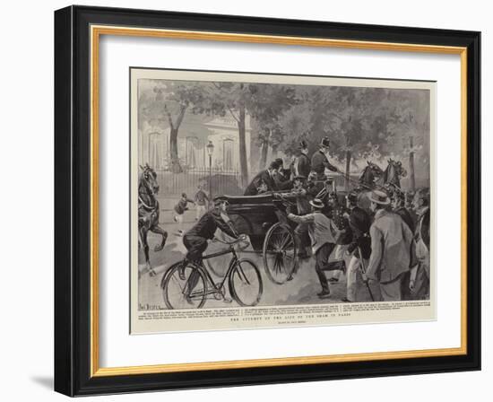 The Attempt on the Life of the Shah in Paris-Paul Destez-Framed Giclee Print