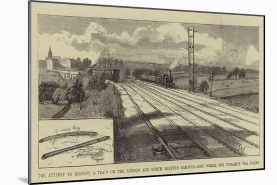 The Attempt to Destroy a Train on the London and North Western Railway-null-Mounted Giclee Print