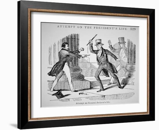 The Attempted Assassination of General Andrew Jackson-American School-Framed Giclee Print