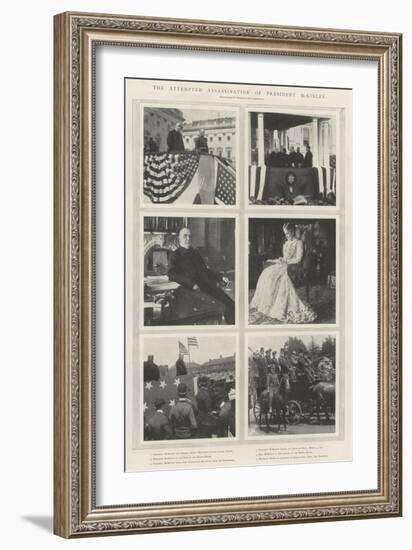 The Attempted Assassination of President Mckinley-null-Framed Giclee Print