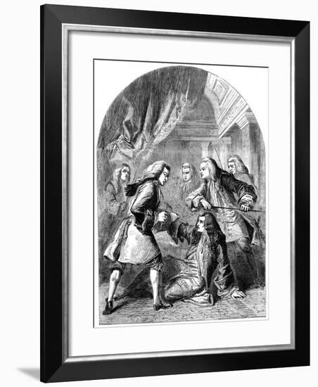 The Attempted Assassination of Robert Harley (1661-172), 18th Century-TE Nicholson-Framed Giclee Print