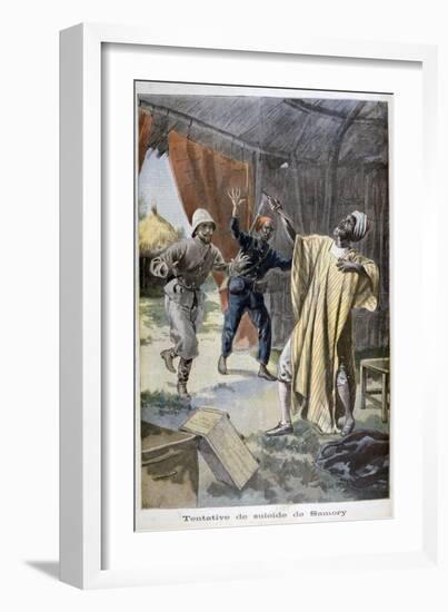 The Attempted Suicide of Samori Ture, 1899-F Meaulle-Framed Giclee Print