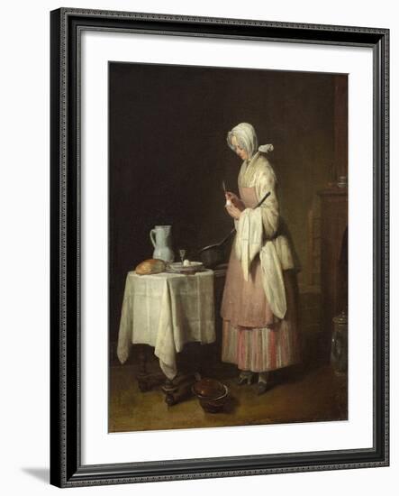 The Attentive Nurse, circa 1738-Jean-Baptiste Simeon Chardin-Framed Giclee Print
