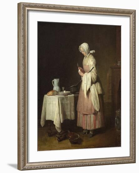 The Attentive Nurse, circa 1738-Jean-Baptiste Simeon Chardin-Framed Giclee Print