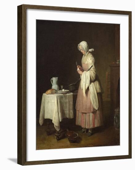 The Attentive Nurse, circa 1738-Jean-Baptiste Simeon Chardin-Framed Giclee Print