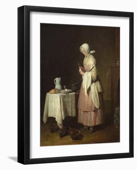 The Attentive Nurse, circa 1738-Jean-Baptiste Simeon Chardin-Framed Giclee Print