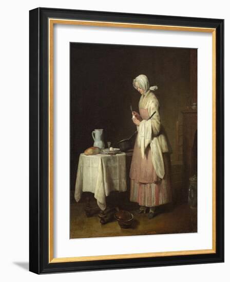 The Attentive Nurse, circa 1738-Jean-Baptiste Simeon Chardin-Framed Giclee Print