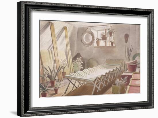 The Attic Bedroom, Brick House, Great Bardfield-Eric Ravilious-Framed Giclee Print