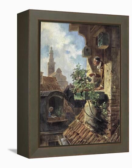 The Attic Room, 1862-Carl Spitzweg-Framed Premier Image Canvas