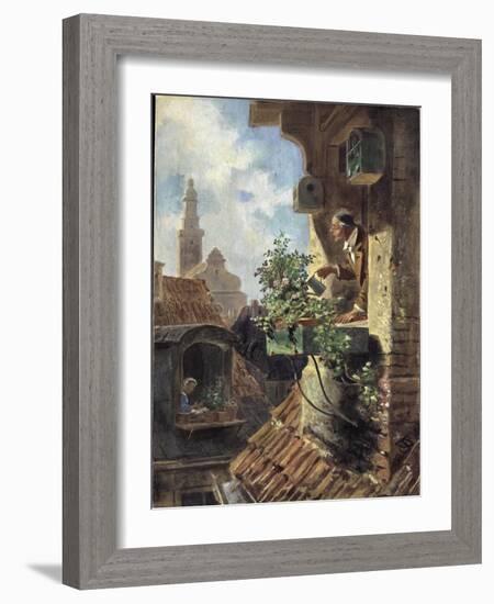 The Attic Room, 1862-Carl Spitzweg-Framed Giclee Print