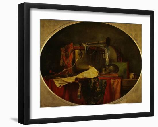 The Attributes of Martial Music, 1767-Jean-Baptiste Simeon Chardin-Framed Giclee Print