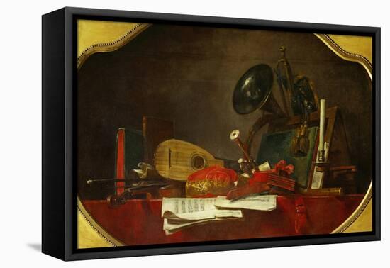 The Attributes of Music, 1765-Jean-Baptiste Simeon Chardin-Framed Premier Image Canvas