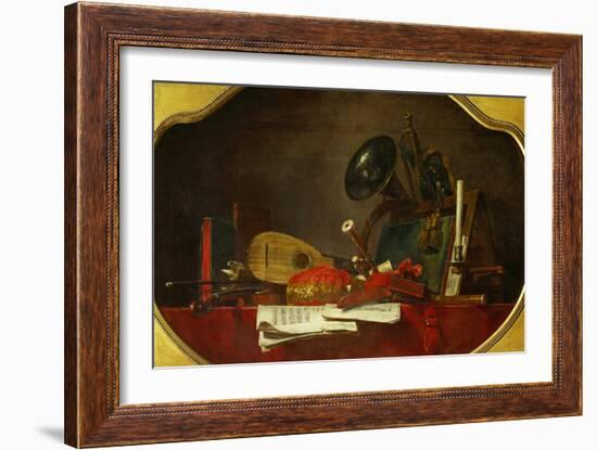 The Attributes of Music, 1765-Jean-Baptiste Simeon Chardin-Framed Giclee Print