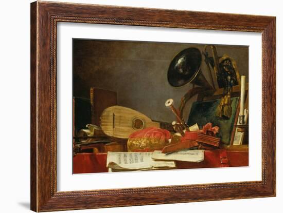 The Attributes of Music-Jean-Baptiste Simeon Chardin-Framed Giclee Print