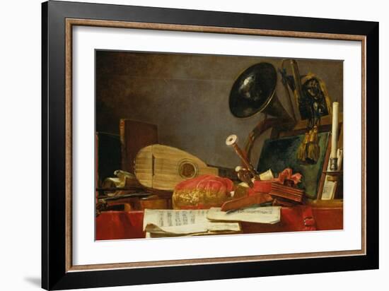 The Attributes of Music-Jean-Baptiste Simeon Chardin-Framed Giclee Print