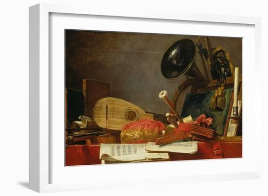 The Attributes of Music-Jean-Baptiste Simeon Chardin-Framed Giclee Print