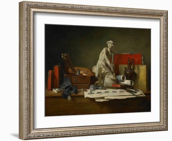 The Attributes of the Arts and the Rewards Which are Accorded Them, 1766-Jean-Baptiste Simeon Chardin-Framed Giclee Print