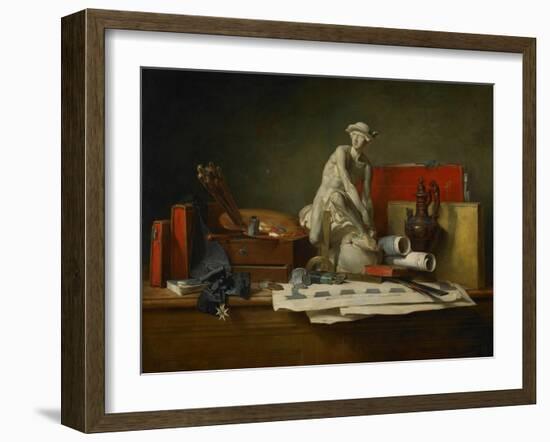 The Attributes of the Arts and the Rewards Which are Accorded Them, 1766-Jean-Baptiste Simeon Chardin-Framed Giclee Print