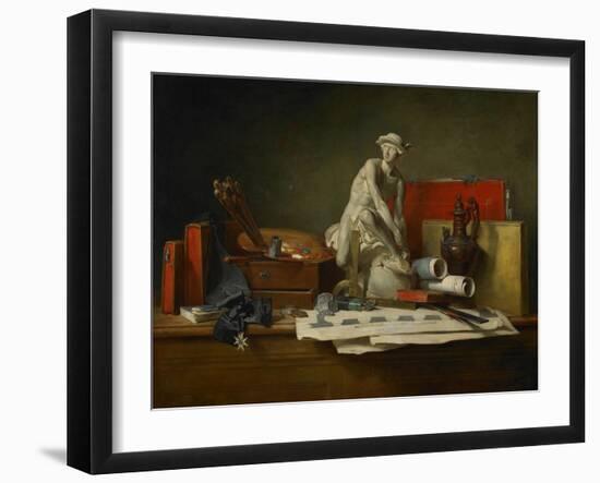 The Attributes of the Arts and the Rewards Which are Accorded Them, 1766-Jean-Baptiste Simeon Chardin-Framed Giclee Print