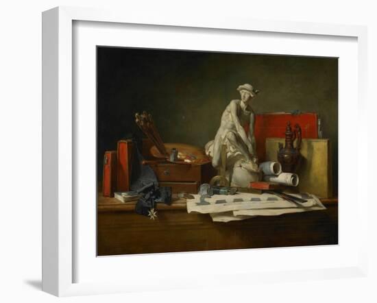 The Attributes of the Arts and the Rewards Which are Accorded Them, 1766-Jean-Baptiste Simeon Chardin-Framed Giclee Print