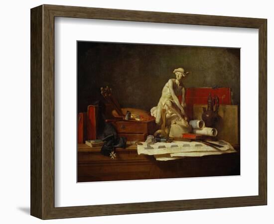 The Attributes of the Arts and Their Rewards, Painted for Catherine the Great, 1766-Jean-Baptiste Simeon Chardin-Framed Giclee Print