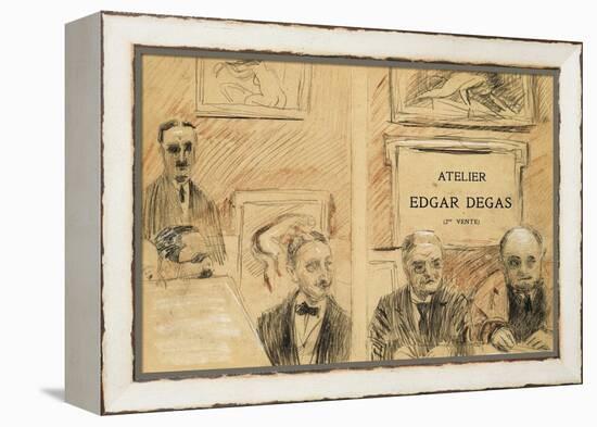 The Auctioneers at the Edgar Degas Studio Sale of December 1918-Paul Cesar Helleu-Framed Premier Image Canvas
